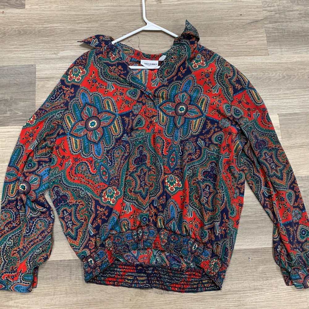 Alfred Dunner Multicolor Paisley Top